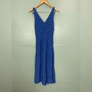 Alex Mill Flora Dot Midi Dress Blue Small